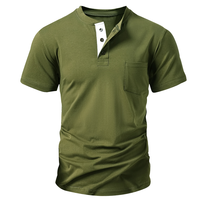 Henley T Shirt Men's EU Size C - Mens Fashion Streetwear 评论和价格