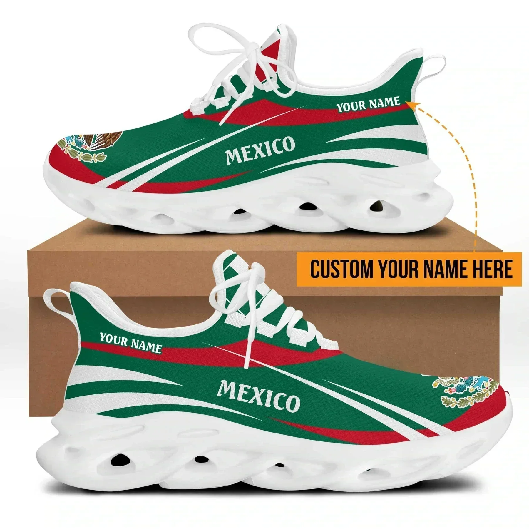 Mexico Flag Men's Sneakers - N - Men'S Fashion Running Shoes 评论和价格