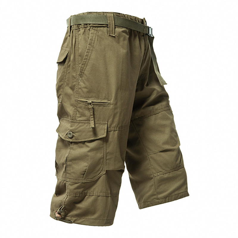 Men's Cotton 3/4 Pants Loose P - Men'S Fashion Overalls 评论和价格