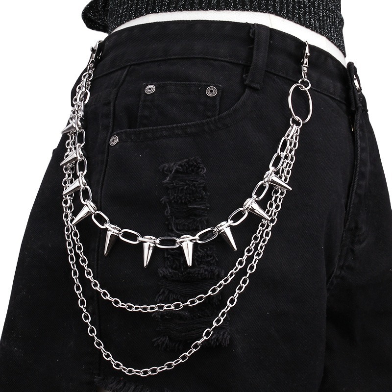 Hip Hop Punk Rock Metal Pants  - Men'S Fashion Overalls 评论和价格