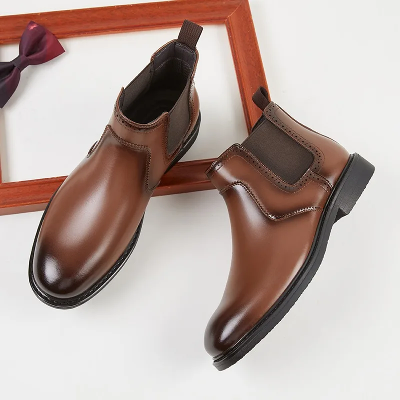 Vintage Mens Leather Oxford Bo - Men Fashion Vintage 评论和价格