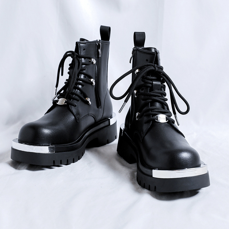 Men Motorcycle Combat Boots Fa - Mens Fashion Combat Boots 评论和价格
