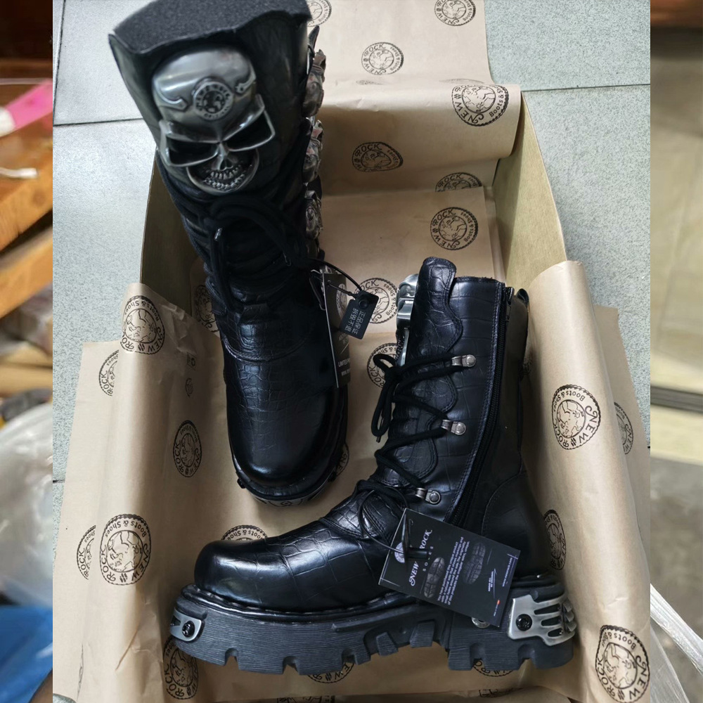 Fashion Genuine Leather Men's  - Mens Fashion Combat Boots 评论和价格