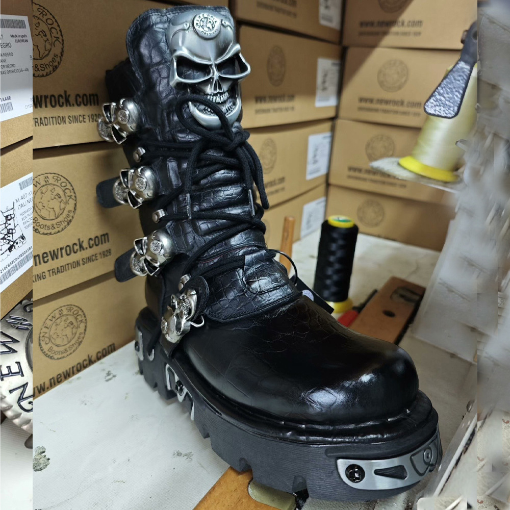 Fashion Genuine Leather Men's  - Mens Fashion Combat Boots 评论和价格