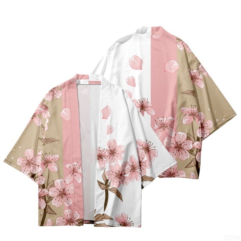 Summer Women Flower Print Kimo - Men'S Fashion Model 评论和价格