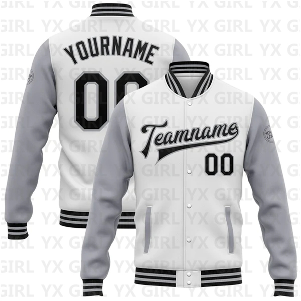 Custom White Teal Gray-Black B - Varsity Jacket Letterman 评论和价格