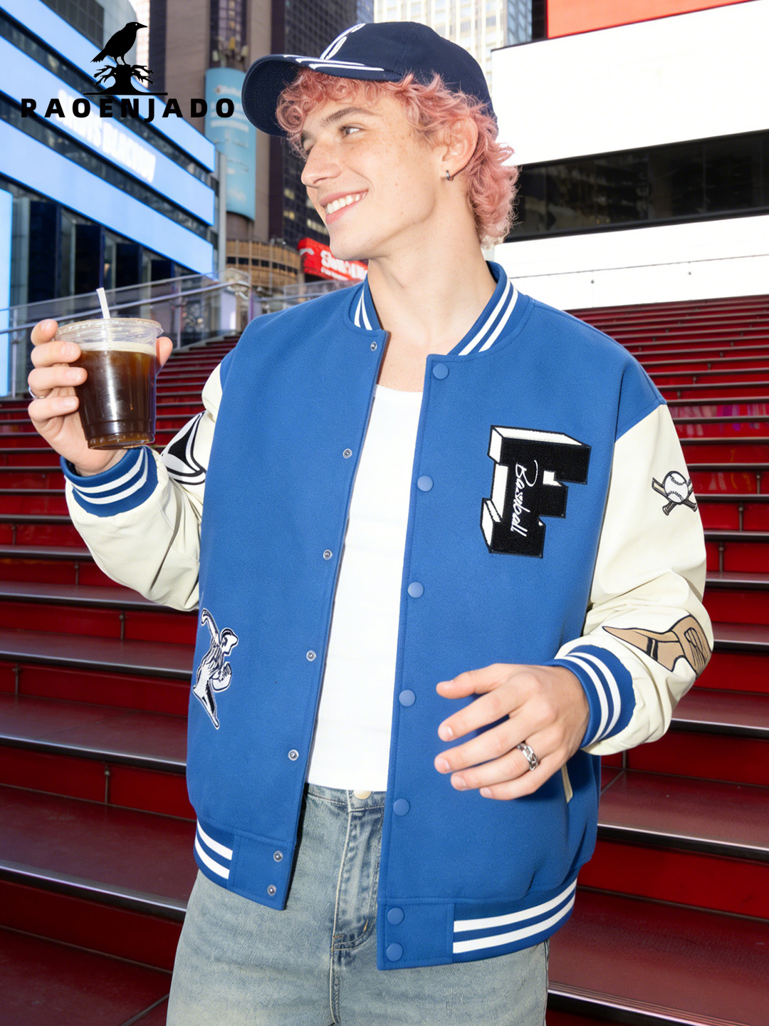 Men's Varsity Jacket Faux Leat - Varsity Jacket Letterman 评论和价格