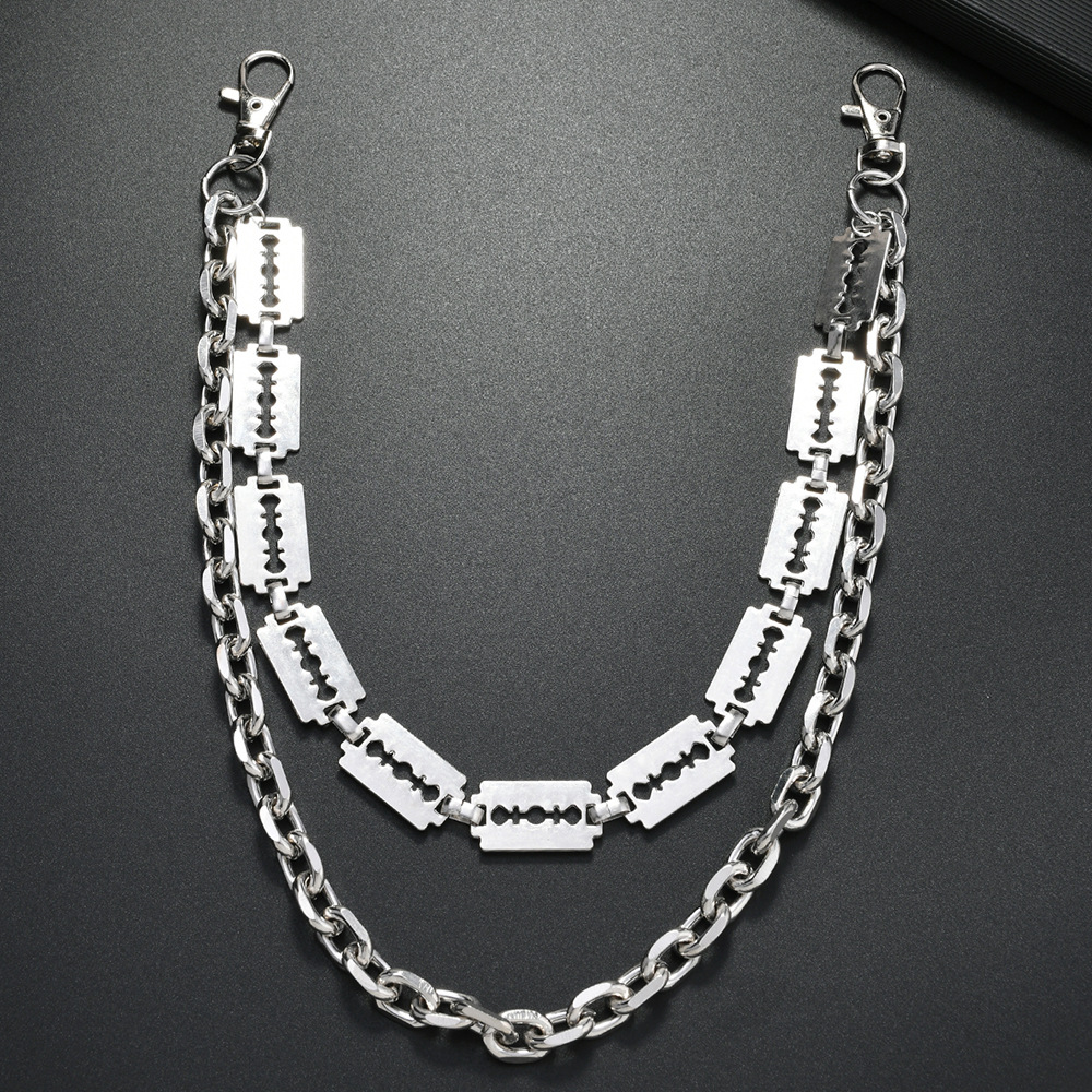Punk Metal Chain Keychains for - Men'S Fashion Overalls 评论和价格