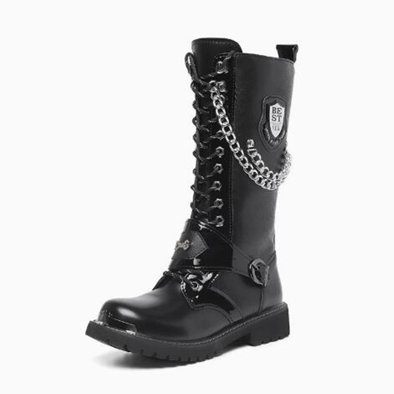 Men Fashion Motorcycle Boots M - Mens Fashion Combat Boots 评论和价格