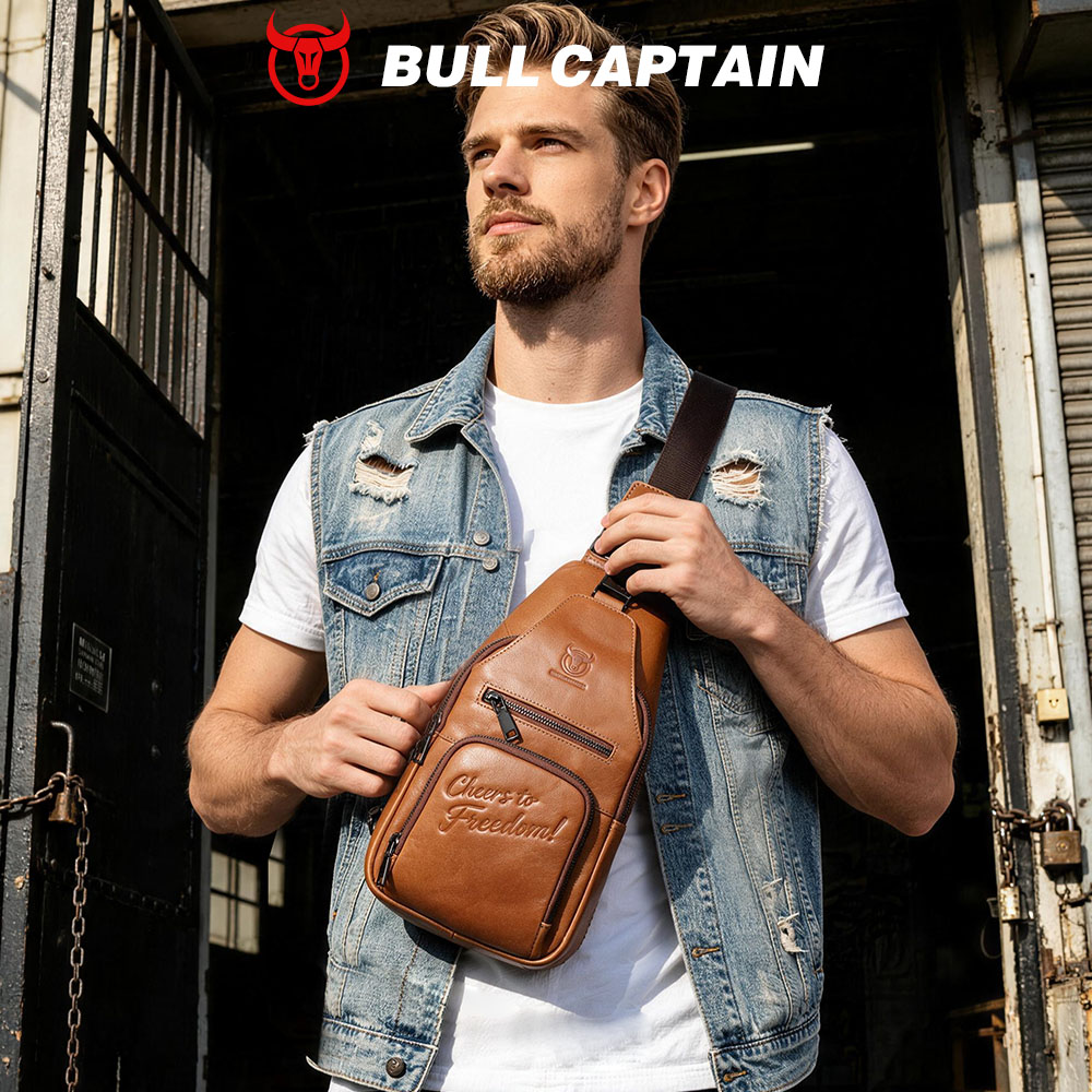 BULLCAPTAIN Genuine Leather Ch - Mens Fashion Blog 评论和价格