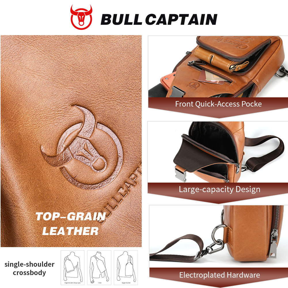 BULLCAPTAIN Genuine Leather Ch - Mens Fashion Blog 评论和价格